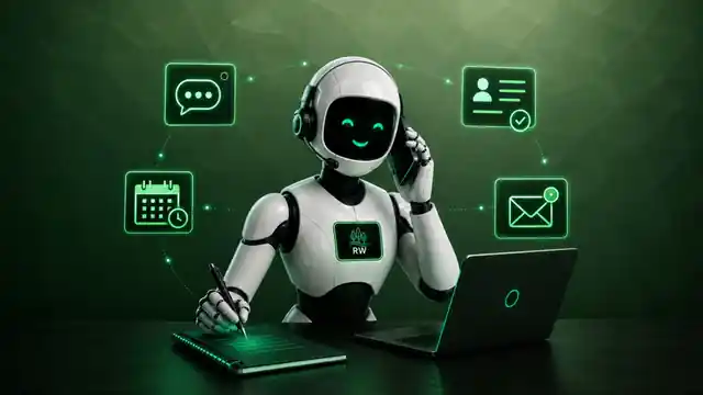 An AI receptionist taking calls, replying instantly, capturing details and sending booking links